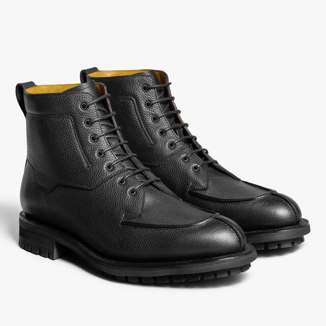 New Oslo Grained Calf Leather Boot , BLACK, hi-res 4