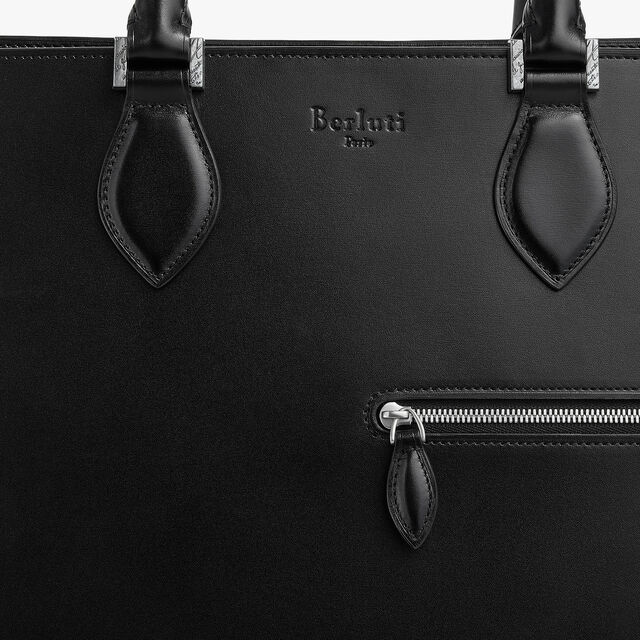 Un Jour Briefcase In Leather, BLACK, hi-res 8