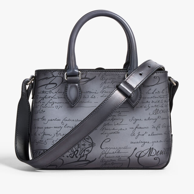 Toujours Gulliver Scritto Leather Messenger, LIGHT ALUMINIO, hi-res 3