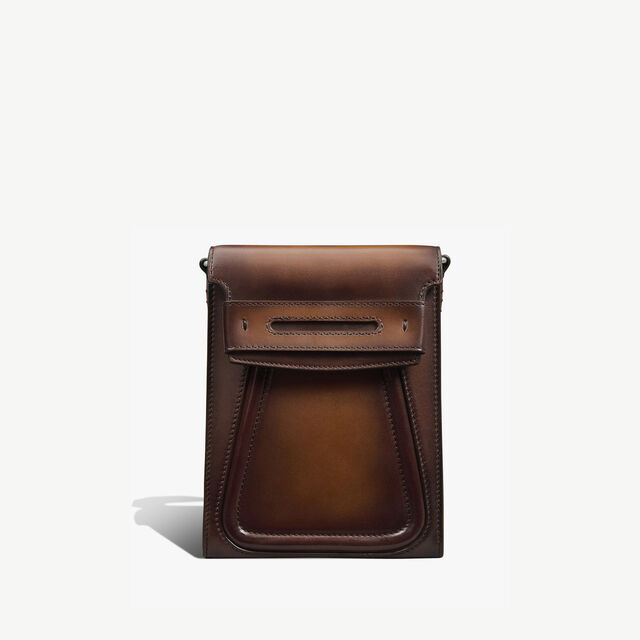 Andy Phone Pouch Leather Messenger, CACAO INTENSO, hi-res 1
