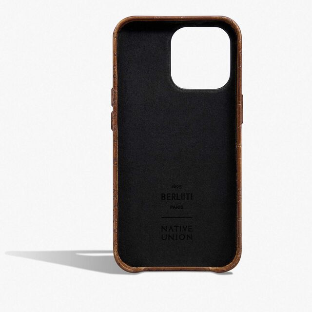 Scritto Leather iPhone 15 Pro Case, ICE GOLD, hi-res 2