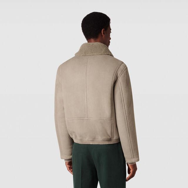 Shearling Blouson, GRAY BEIGE, hi-res 3
