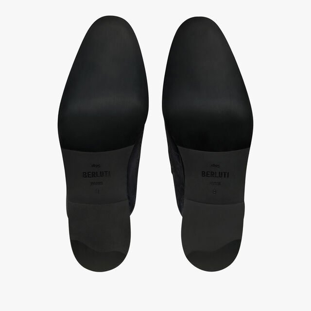 Cyrus Scritto Leather Slipper, LIGHT ALUMINIO, hi-res 4