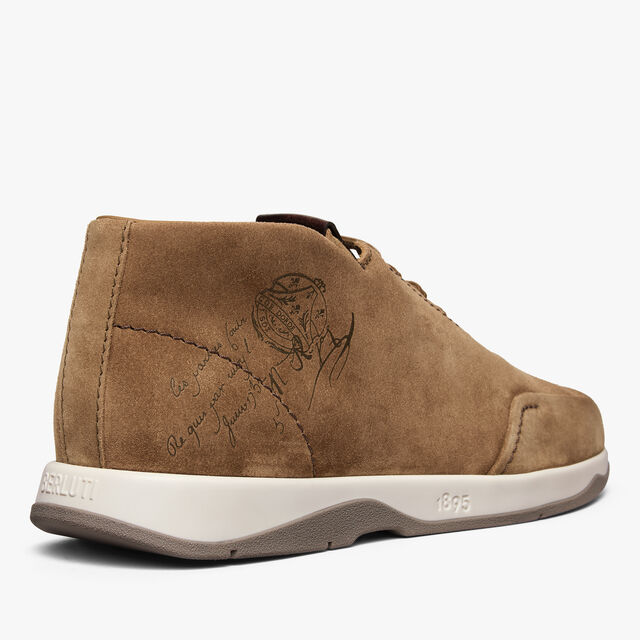 Echappee Scritto Suede Calf Derby, BEIGE, hi-res 5