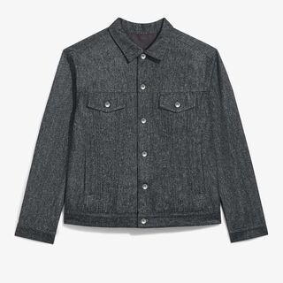 Denim Jacket, SPECKLED BLACK, hi-res