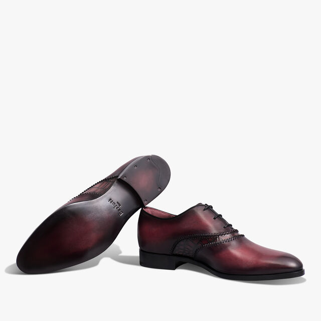Rapiécé-Reprisé Leather And Alligator Oxford, SAINT EMILION, hi-res 4