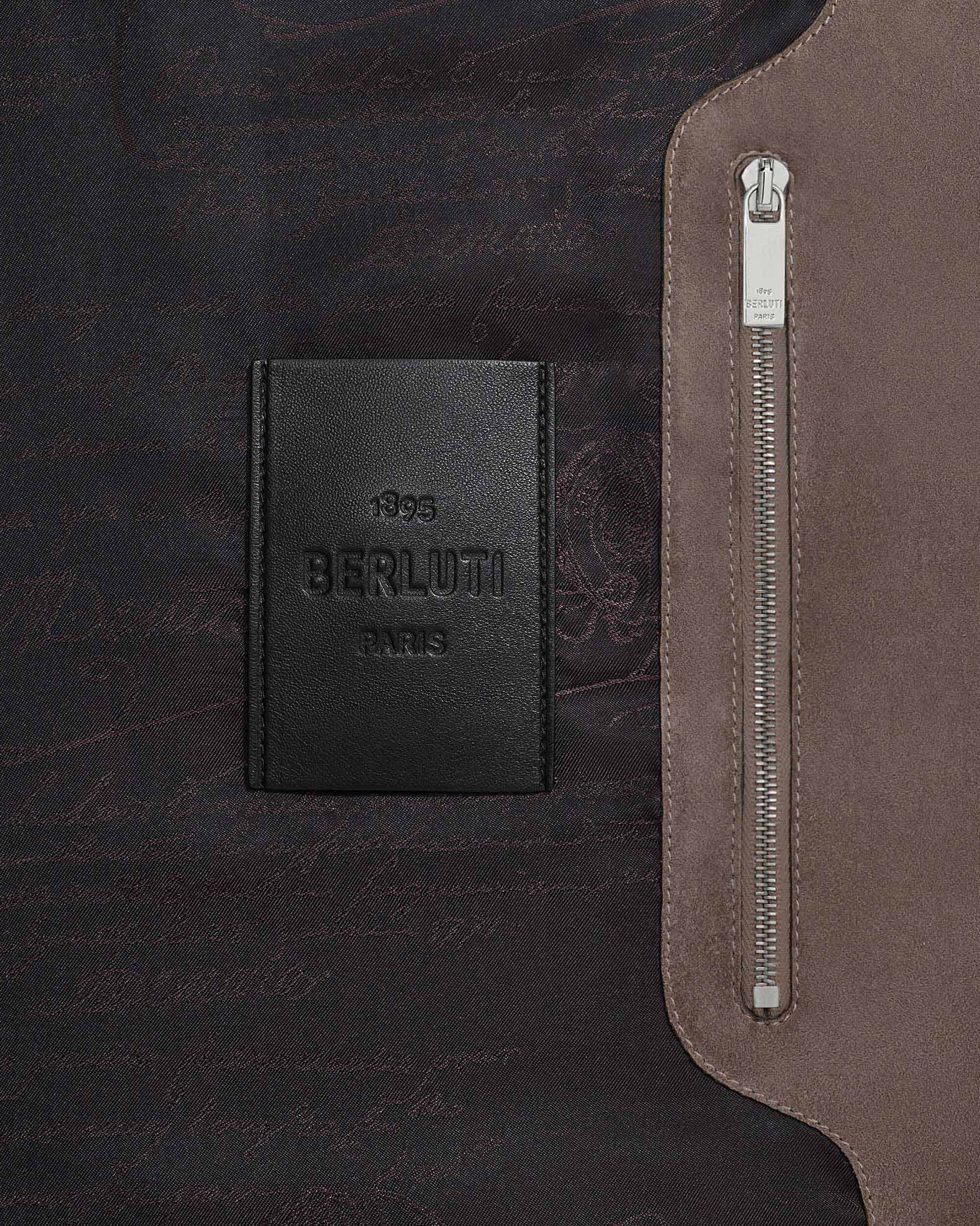 Leather Patina Casual Jacket, Moss, hi-res