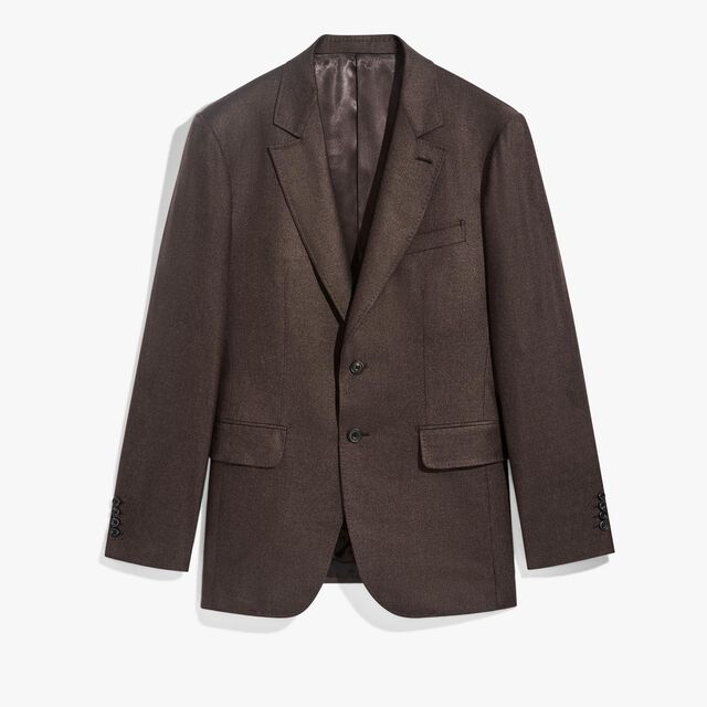 Formal Wool Jacket, DARK TAUPE, hi-res 1
