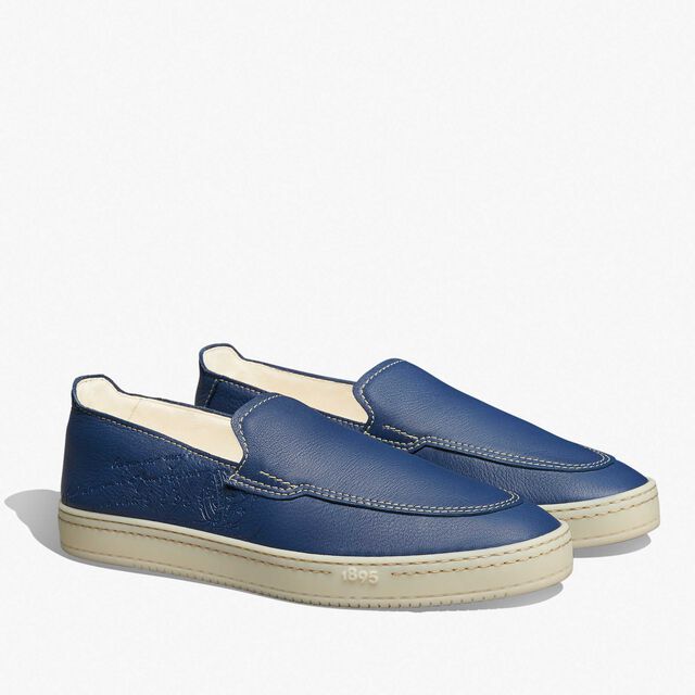 Eden Scritto Leather Loafer, BLU SHADOW, hi-res 3