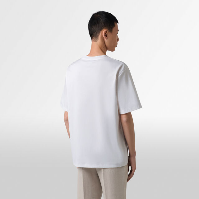 Scritto Embroidery T-shirt, BLANC OPTIQUE, hi-res 3
