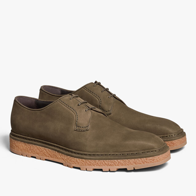 Alto Nubuck Calf Leather Derby , KAKI, hi-res 4