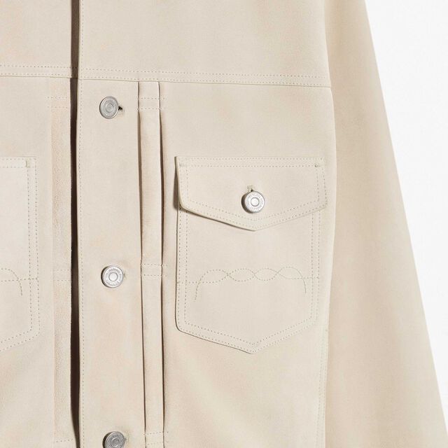 Suede Denim Jacket, FAWN BEIGE, hi-res 5