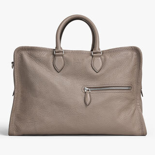 Overnight Leather Travel bag, TAUPE, hi-res