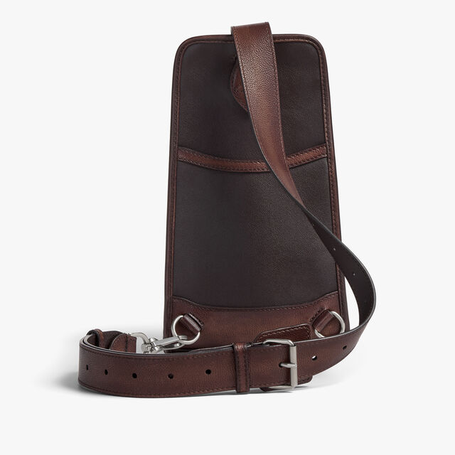 Périple Sling Bag In Scritto Leather, SOFT BROWN, hi-res 3