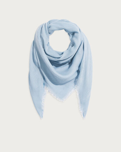 Scritto Pattern Scarf, Cornflower Blue, hi-res