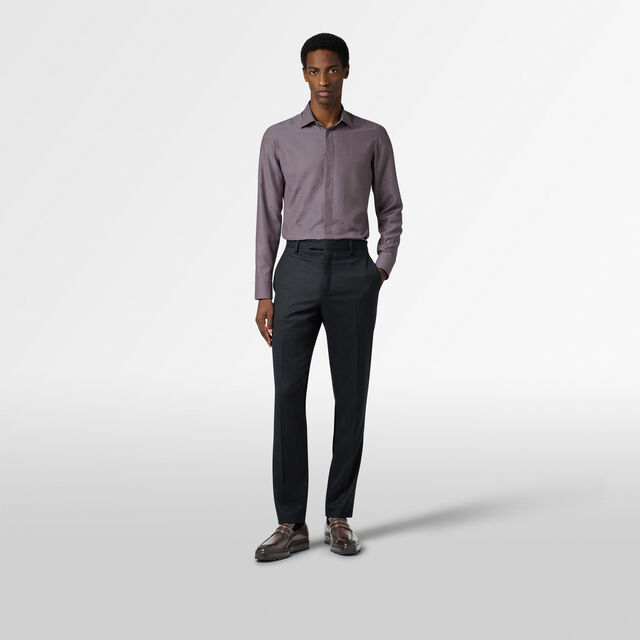 Cotton Silk Scritto Andy Shirt, SMOCKY LILAC, hi-res 4