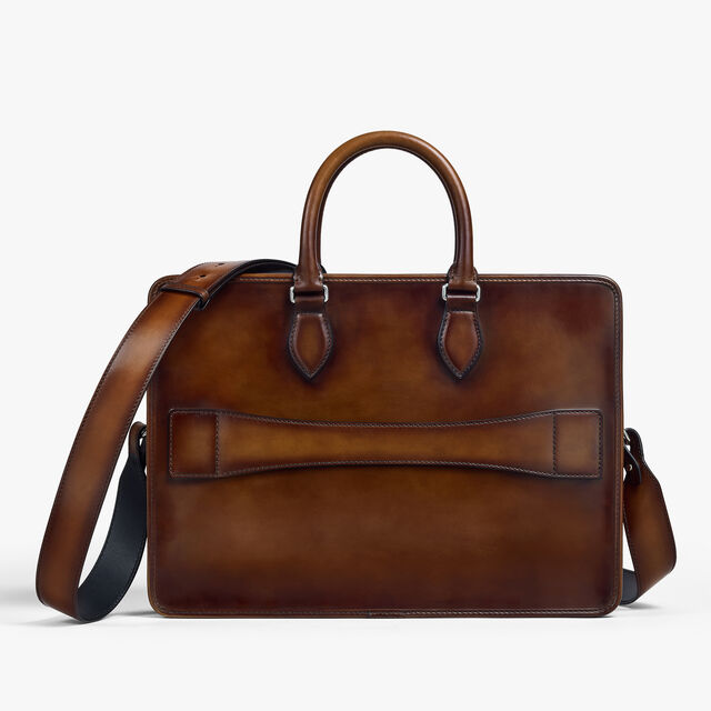 Un Jour Leather Briefcase, CACAO INTENSO, hi-res 3