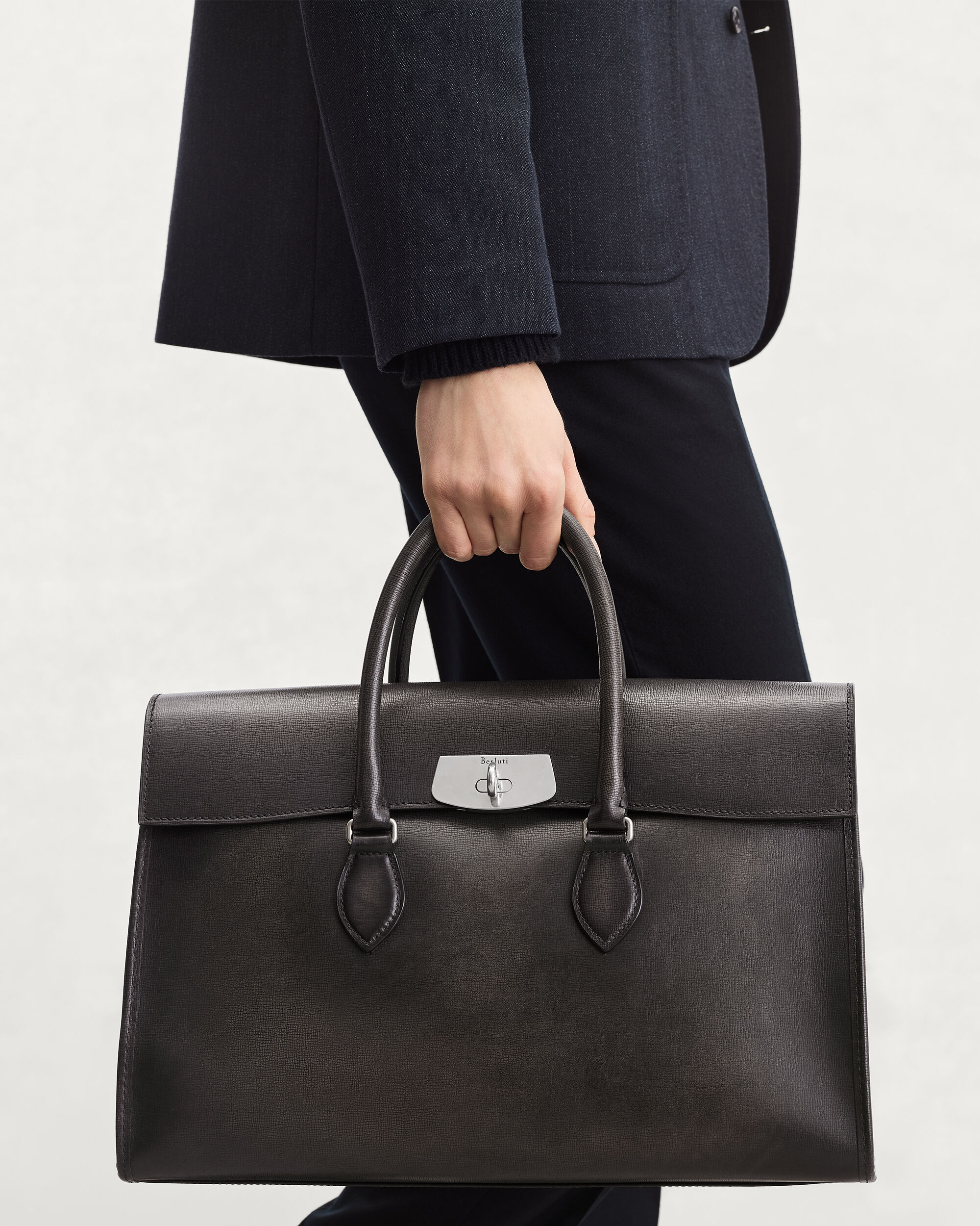 E'Mio Briefcase, Grey Flanel, hi-res