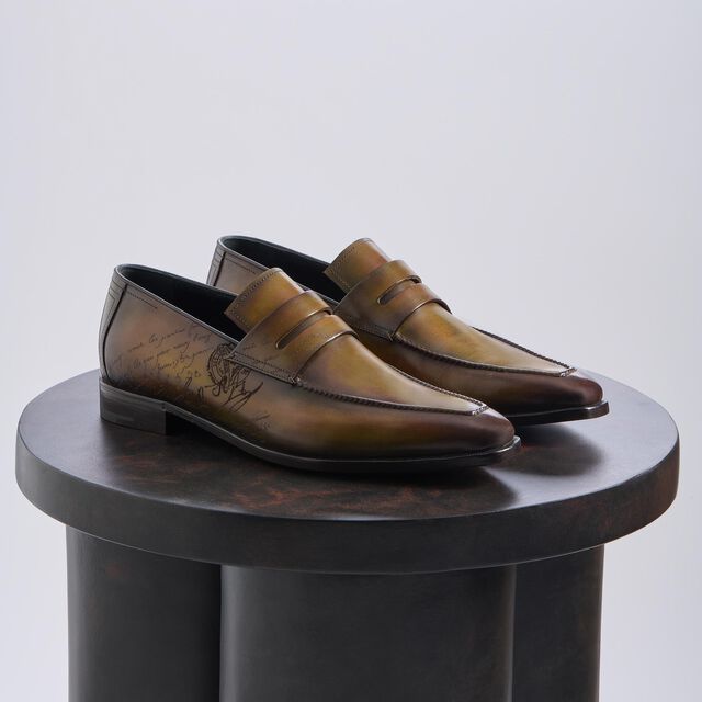 Andy Démesure Scritto Leather Loafer, ALEZAN, hi-res 8