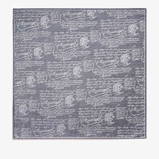 ALL OVER SCRITTO HANDKERCHIEF, BLUE GREY DUSK, hi-res