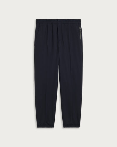 Fast Track Jogpants with Leather Zip-puller, Marine, hi-res