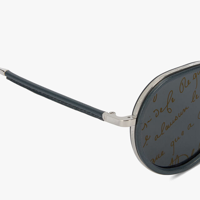 Centaury金属与皮革太阳眼镜, GREY+BRONZE, hi-res 3