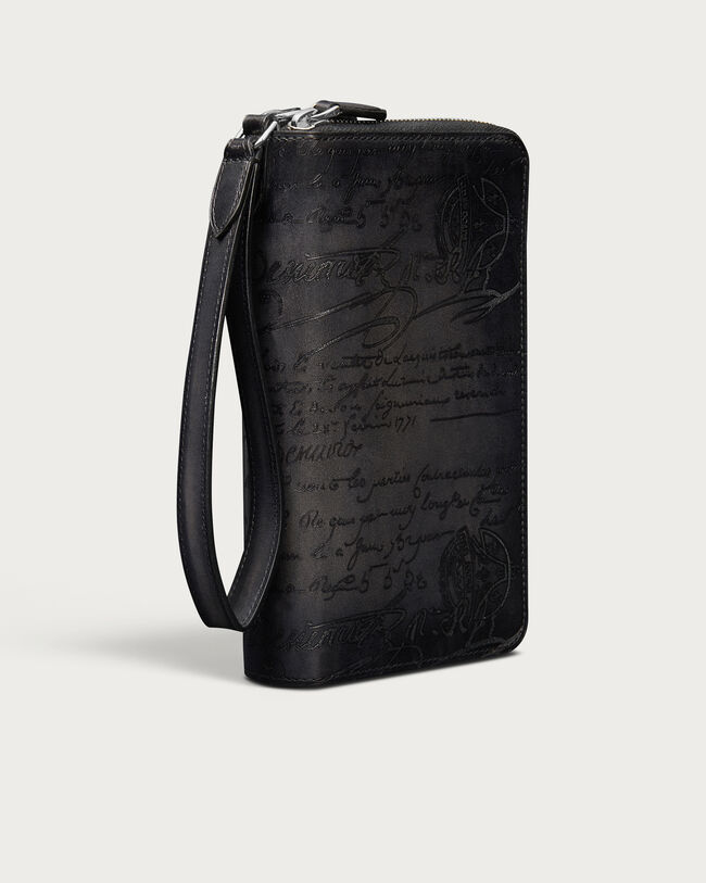 Tali Maxi Zipped Pouch, Nero Grigio, hi-res