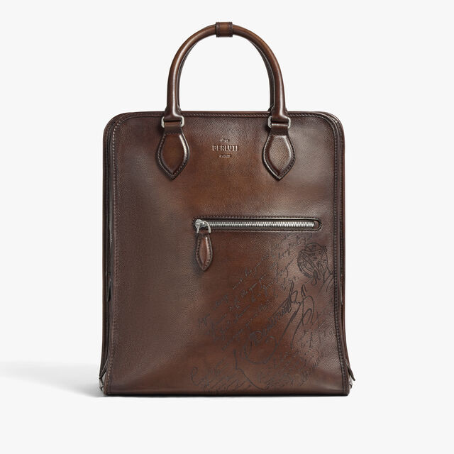 Premier Jour Backpack In Scritto Leather, SOFT BROWN, hi-res 1