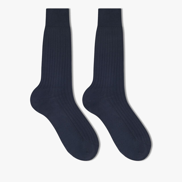Alessandro Cotton Socks, NAVY, hi-res 1