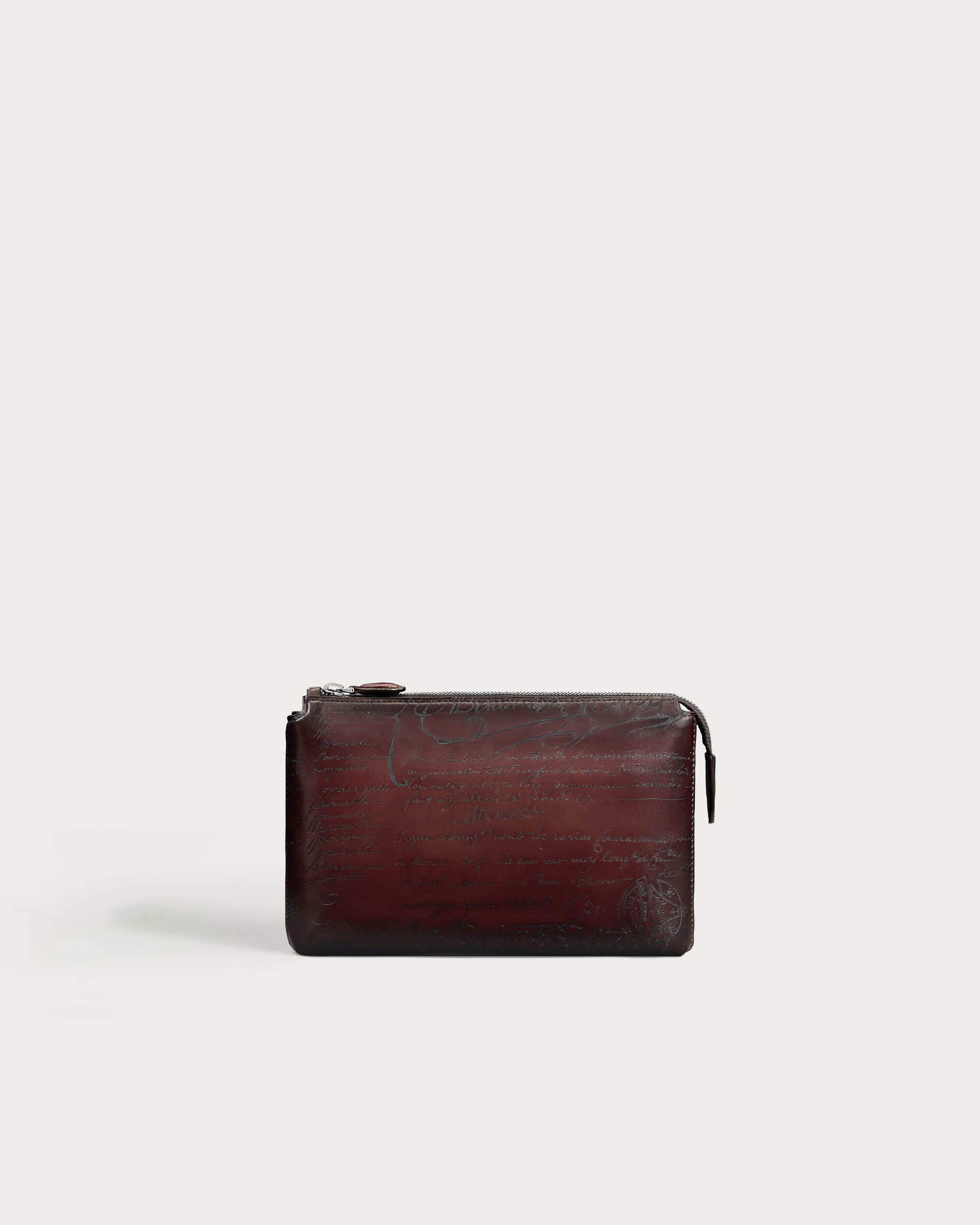 Tersio Zipped Pouch, Legno Bruciato, hi-res