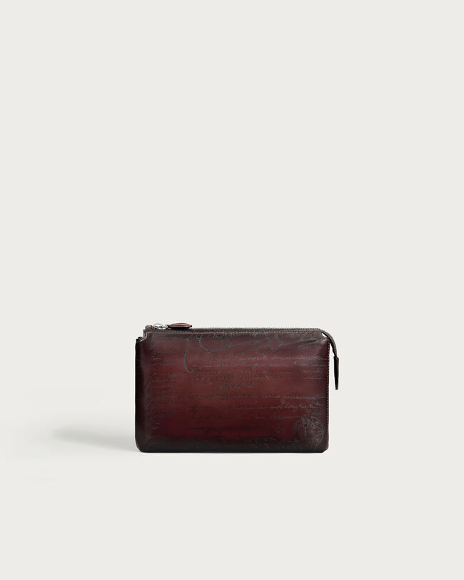 Tersio Zipped Pouch, Legno Bruciato, hi-res