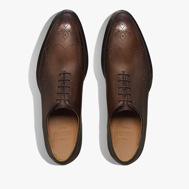 Ajouré Equilibre Venezia Calf Leather Oxford, MARRONE INTENSO, hi-res 4