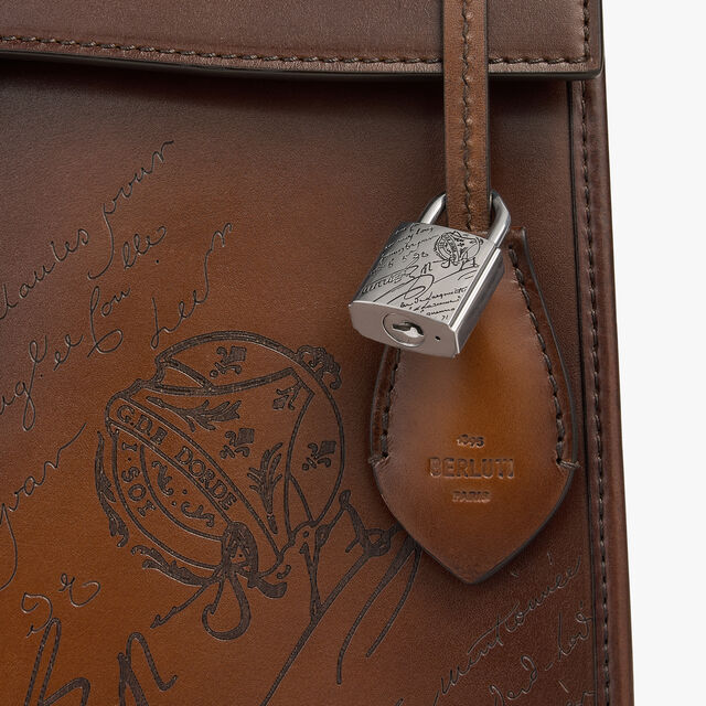 E'Mio Scritto Leather Briefcase, CACAO INTENSO, hi-res 10