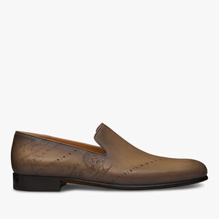 Mule Galet En Cuir Scritto, OLIVE, hi-res