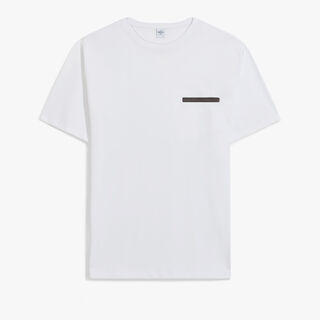 Leather Tab Pocket T-shirt, BLANC OPTIQUE, hi-res