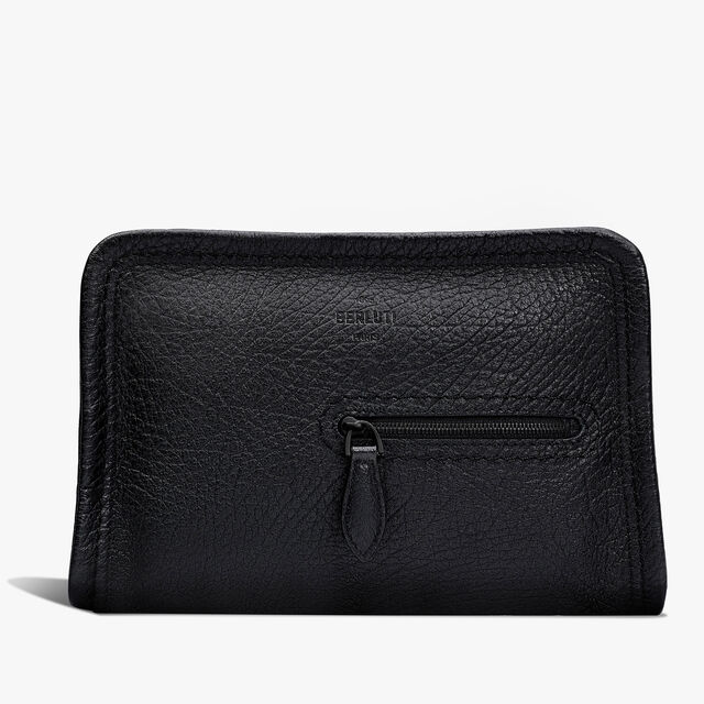 Journalier Xs Leather Messenger, DEEP BLACK, hi-res 1