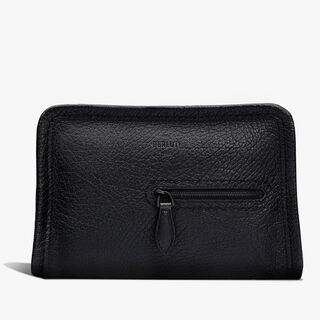 Journalier Xs Leather Messenger, DEEP BLACK, hi-res