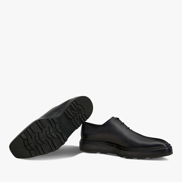 Alessandro Alto皮革牛津鞋, NERO GRIGIO, hi-res 4
