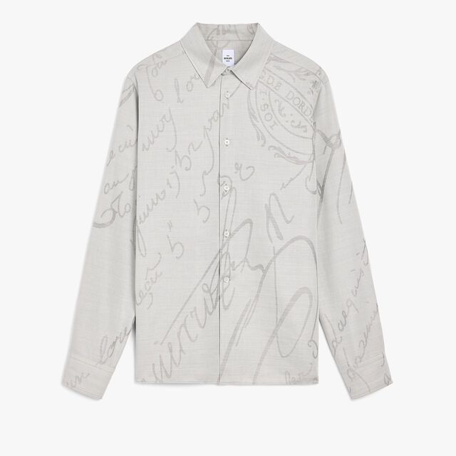 Scritto Jacquard Shirt, BEIGE, hi-res 1