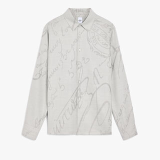 Scritto Jacquard Shirt, BEIGE, hi-res