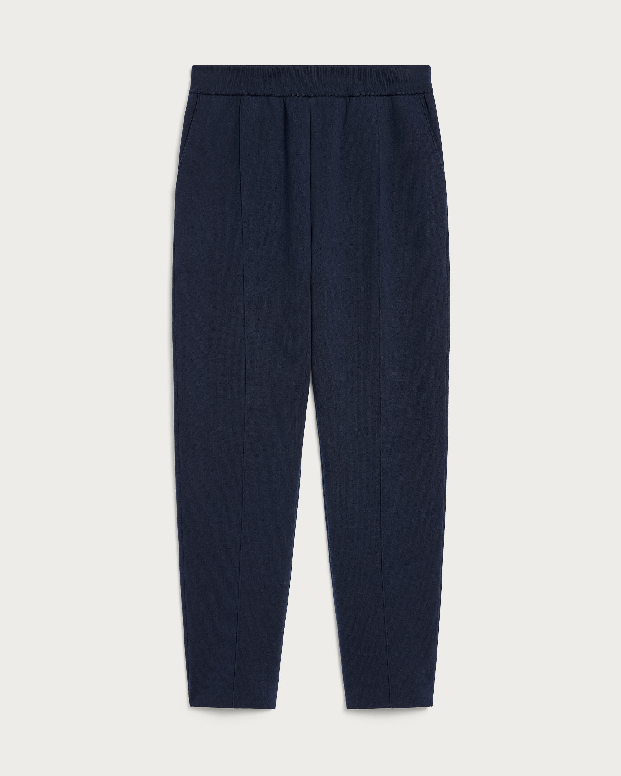 Double Face Knitted Pants, Cold Night Blue, hi-res