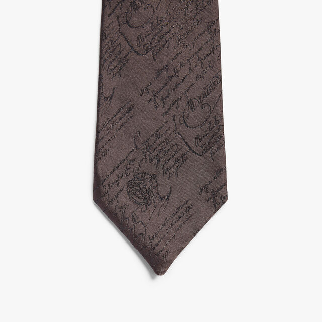 Classic Scritto Tie, SIGNATURE BROWN, hi-res 4