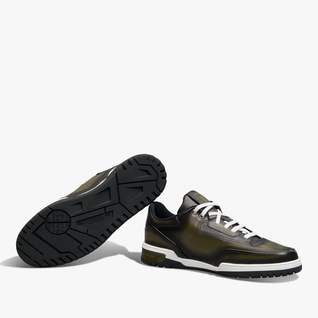 Playoff Scritto Venezia Calf Leather Sneaker, NERO CAVIAR, hi-res 4
