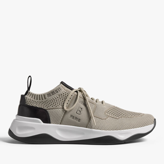 Shadow Knit And Leather Sneaker, SAND, hi-res 1