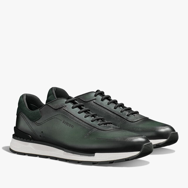 Fast Track Venezia Calf Leather Sneaker, NERO VERDE, hi-res 2