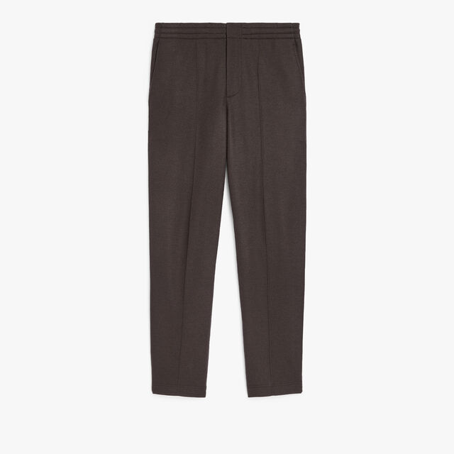 Jersey Wool Pants, CHOCOLATE BROWN, hi-res 1
