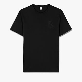 Embroidered Logo T-Shirt, NOIR, hi-res