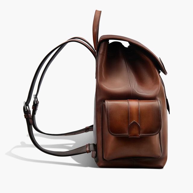 Horizon Scritto Leather Backpack, CACAO INTENSO, hi-res 5