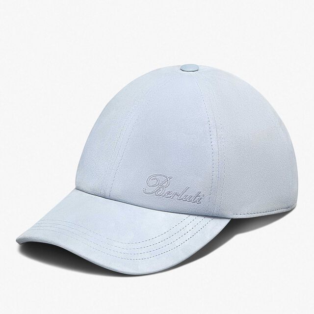 Berluti Thabor Suede Cap, PALE BLUE, hi-res 1