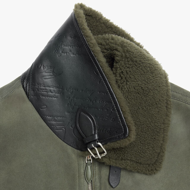 Shearling Blouson, FOREST GREEN, hi-res 6